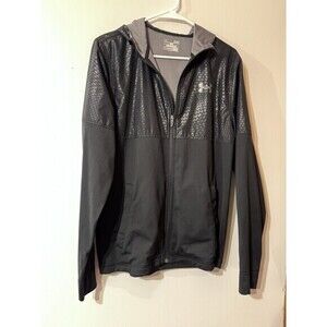 Under Armour UA Men's Loose Fit Hooded Jacket Size Small Lightweight Black